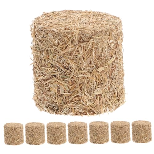 CLISPEED 8 Stck Teiliges Mini Heuhaufen aus Holz Realistisch Simuliertes Zylindrisches Miniatur Heuballen Deko für Puppenhaus DIY Fotorequisite und Mini Gartendekoration von CLISPEED