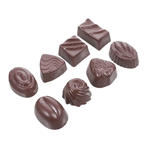 CLISPEED 8 Stück Schokoladen -Requisitenmodell Simulation Bob gefälschte Schokoriegel Gefälschte Stammschoner realistische Schokolade Prop Fake Dessert PVC Black von CLISPEED