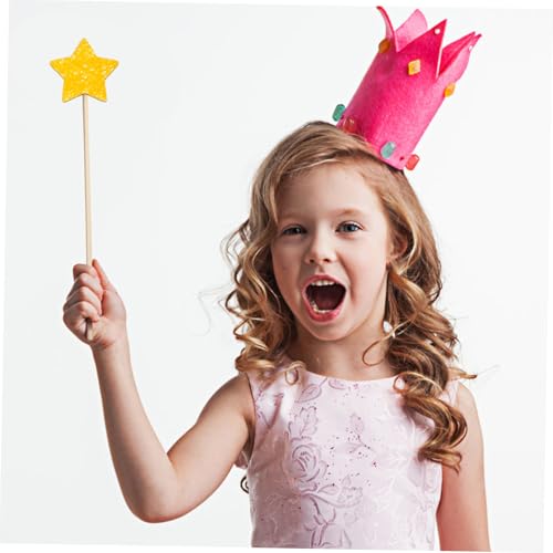 CLISPEED 8stücke Holz Fee Zauberstab Für Mädchen DIY Zauberstäbe Spielzeug Hand-Augen-koordination Entwickeln Kostümparty Geburtstag Tanz Bühnenauftritt Accessoire von CLISPEED