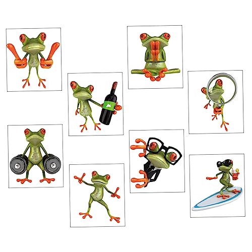 CLISPEED 8 Stück Teiliges Frosch Aufkleber Dekorative Wandsticker für Autos Fenster und Wände Wasserfestes Design zum Verschenken für Kreative DIY Projekte CLISPEED 8 Stück Teiliges Frosch Aufkleber Dekorative Wandsticker für Autos Fenster und Wände Wasserfestes Design zum Verschenken für Kreative DIY Projekte von CLISPEED