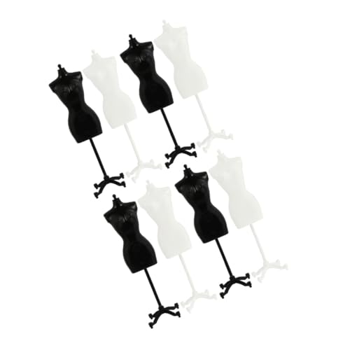 CLISPEED 8 Stück Teiliges Mannequin Puppenkleider Ständer aus Kunststoff Stabiler Puppenkleidhalter für Desktop Faltbarer Puppenständer für Puppenzubehör und Miniatur Dekoration von CLISPEED