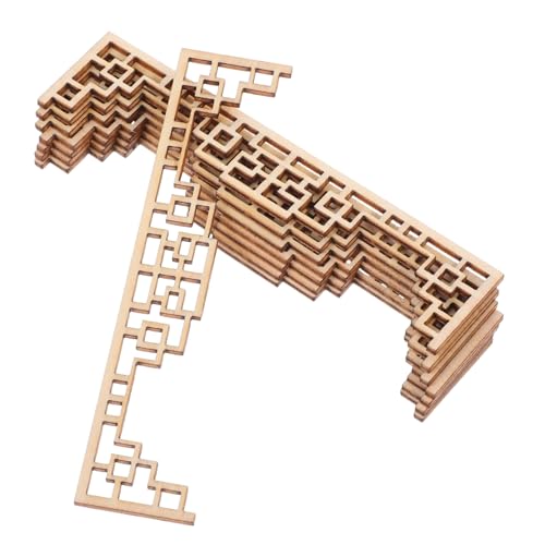 CLISPEED 8 Stück Teiliges Miniatur Chinesisches Haus Bildschirm Modell aus Holz Stabiles Dekoratives Miniatur Raumteiler Geeignet für Puppenhaus Sandtisch Szenen Einfach zu Bemalen und von CLISPEED