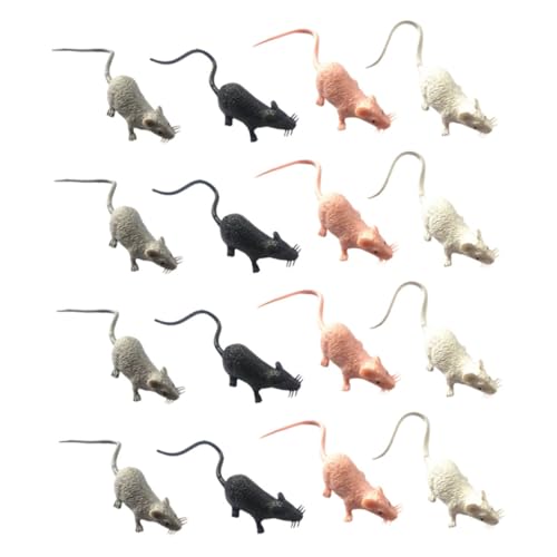CLISPEED 80 Stück Simulierte Mausdekoration Gefälschte Tierspielzeuge -Figur -streich -Props Spooky -wohndekorationen Simulierte Rattenhofdekorationen Mini- -Ornament PVC von CLISPEED