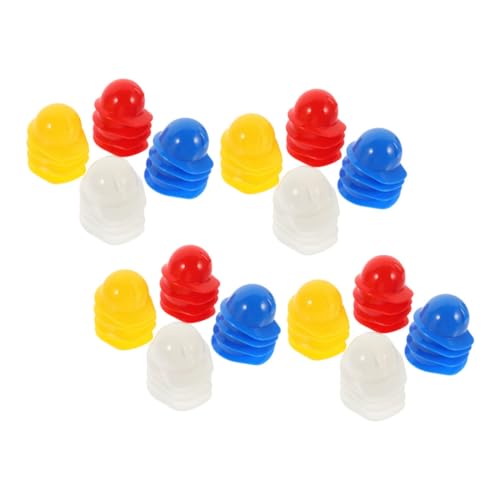 CLISPEED 80 Stück Teiliges Miniatur Sicherheitshelm aus Robustem Kunststoff Buntes Mini Bauhelm Design Vielseitig als Puppen und Partydeko für DIY Bastelprojekte und Miniatur Dekorationen von CLISPEED