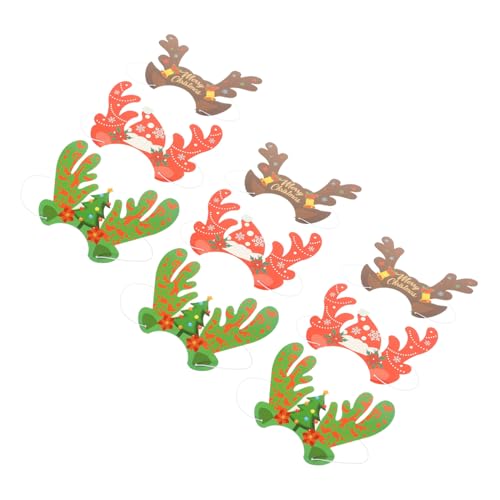 CLISPEED 9 Stück Teiliges Weihnachts Party Papier Hirschgeweih Hut Leichtes Cosplay Zubehör Xmas Head Decor für Fotorequisiten und Festliche Kopfbedeckung CLISPEED 9 Stück Teiliges Weihnachts Party Papier Hirschgeweih Hut Leichtes Cosplay Zubehör Xmas Head Decor für Fotorequisiten und Festliche Kopfbedeckung von CLISPEED