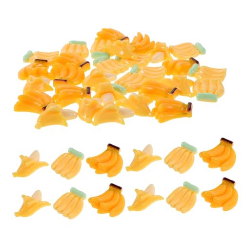 CLISPEED 90 Stück Realistische Miniatur-bananenmodelle Detailreiche Mini-Food-spielzeuge Vielseitig für Puppenhaus-dekor und Elfen-gartenornamente von CLISPEED