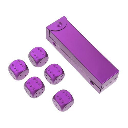 CLISPEED Aluminium Würfelset Seitig Leichtes Metall Würfelspiel Zubehör für Party Ktv Bar mit Perfekter Verarbeitung und Angenehmem Griff in von CLISPEED