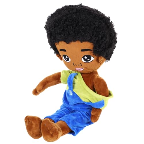 CLISPEED Babypuppe Afrikanischer Junge Plüsch Kuscheltier Leicht Tragbar Kreatives für Schlafhilfe Niedliche Puppen Jungs von CLISPEED