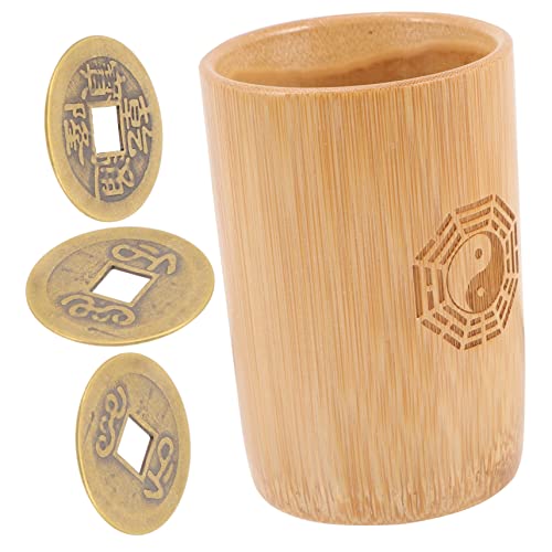 CLISPEED Bambus Wahrsage Eimer mit Kupfermünzen Chinesisches Divinationsspiel Vintage Feng Shui Glücksbringer Geeignet für Familie Büro Tempel und Spirituelle Zeremonien CLISPEED Bambus Wahrsage Eimer mit Kupfermünzen Chinesisches Divinationsspiel Vintage Feng Shui Glücksbringer Geeignet für Familie Büro Tempel und Spirituelle Zeremonien von CLISPEED