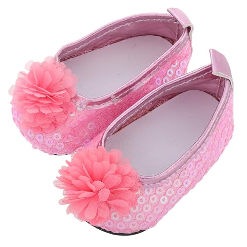 CLISPEED Blumen Puppenschuhe für Puppen Glitzernde Sommermode Kreatives Zubehör für Puppenspiele für Ankleide und Rollenspiele von CLISPEED