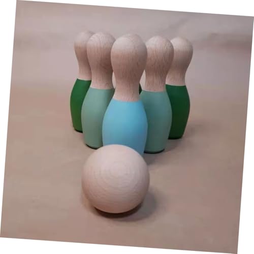 CLISPEED Bowling aus Naturbelassenem Buchenholz und Ball Pädagogisches zur Hand Augen koordination Leicht und Sicher für Kinderpartys und Lernspiele CLISPEED Bowling aus Naturbelassenem Buchenholz und Ball Pädagogisches zur Hand Augen koordination Leicht und Sicher für Kinderpartys und Lernspiele von CLISPEED