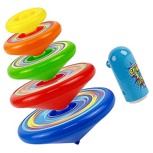 CLISPEED Bunten Kinderkreiselspielzeugen Stapelbare Rotierende Tops für Desktop Spiele für Partys Geburtstagsgeschenke und Eltern Junge Mädchen Aktivitäten Zufällige Farbe Zufällige Farbe von CLISPEED