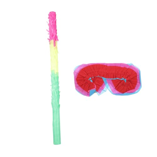 CLISPEED Buntes Pinata Stick mit Augenbinde Leichter Kindergeburtstag Party Zubehör für Fröhliche Spielmomente als Geburtstagsdeko und für Mädchen und Jungen von CLISPEED