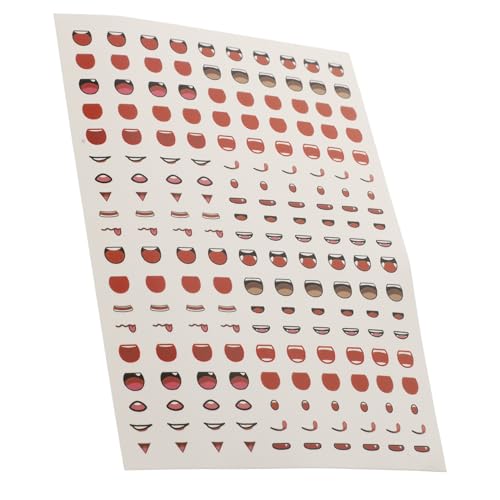 CLISPEED Cartoon Mundaufkleber aus Premium Papier Selbstklebend Langlebig für DIY Basteln mit Tonfiguren Kinderfreundlich Einfach Abziehbar Kreative Gesichtssticker für Teenager von CLISPEED