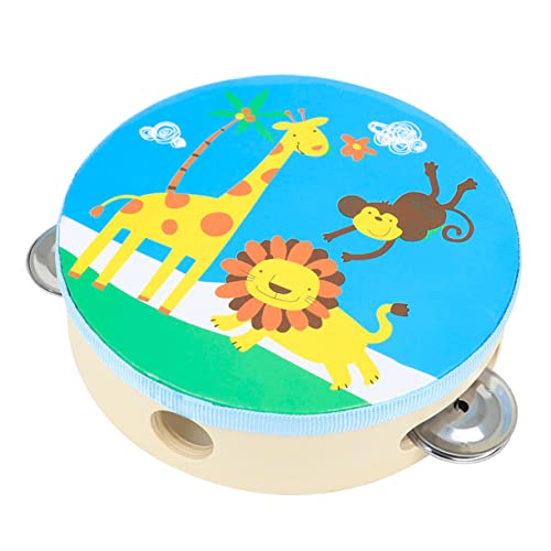 CLISPEED Cartoon Ringtrommel Musikinstrumente Für Musikspielzeug Buntes Trommelspielzeug Früherziehungsspielzeug Instrumente Für Musikspielzeug Rasseln Klatschtrommel Blaues von CLISPEED