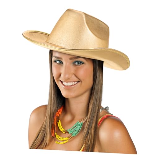 CLISPEED Cowgirl Hut Mit Glitzer Goldene Western Party Kopfbedeckung Für Damen Leicht Und Bequem Für Karneval Halloween Und Mottopartys CLISPEED Cowgirl Hut Mit Glitzer Goldene Western Party Kopfbedeckung Für Damen Leicht Und Bequem Für Karneval Halloween Und Mottopartys von CLISPEED