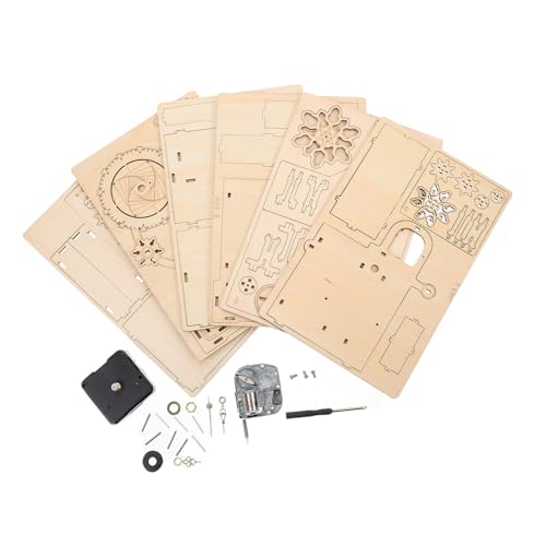 CLISPEED DIY Holzspieluhr mit Mechanischem Aufziehwerk Puzzle Bausatz und Stifthalter Stabiles Leichtes Design für Erwachsene als Handwerkliche Dekoration oder von CLISPEED