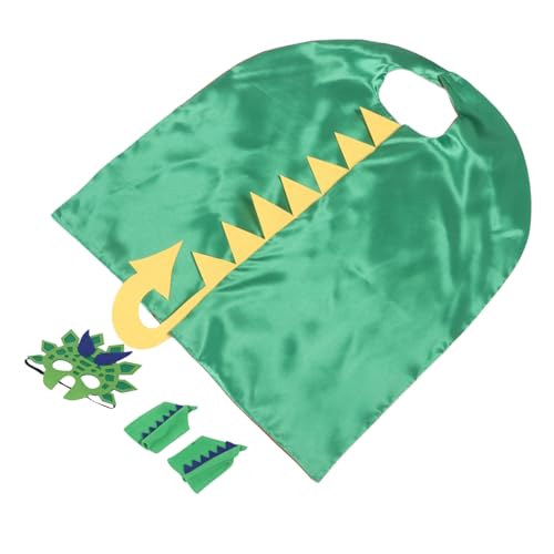 CLISPEED Dinosaurier Umhang für Jungen Mädchen Weiches Atmungsaktives Kostüm mit Maske Einfacher Verschluss Spielerisches Cosplay Cape für Halloween Geburtstagsfeiern und Rollenspiele von CLISPEED
