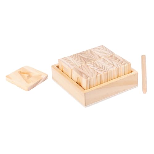 CLISPEED Doppelseitiges Holz Übungsboard Alphabet Lernspielzeug Pädagogisch Montessori Buchstabenerkennung Vorschulkinder Schreibtafel von CLISPEED