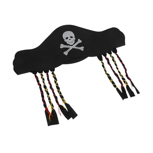 CLISPEED EVA Piratenhut mit Realistischen Zöpfen aus Weichem Material für Halloween Party Piratenkostüm Kopfbedeckung Verstellbar für Erwachsene und Geeignet von CLISPEED