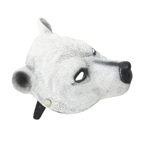 CLISPEED Eisbärenmaske für Halloween Maskenbälle Atmungsaktive Cosplay Maske Elastische Partyzubehör für Festliche Anlässe Kostümpartys CLISPEED Eisbärenmaske für Halloween Maskenbälle Atmungsaktive Cosplay Maske Elastische Partyzubehör für Festliche Anlässe Kostümpartys von CLISPEED