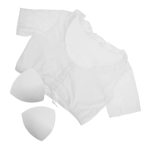 CLISPEED Elegantes Damen Oktoberfest Top Atmungsaktivem Spitzenstoff Kurzärmeliges V Ausschnitt Shirt Traditionelles Kostüm für Bühnenauftritte und Themenpartys von CLISPEED
