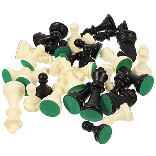 CLISPEED Ersatzset für Schachfiguren aus Kunststoff Internationale Schachspielstücke König ohne Schachbrett Tragbare Schachfiguren für Brettspiele für Zuhause und Reisen CLISPEED Ersatzset für Schachfiguren aus Kunststoff Internationale Schachspielstücke König ohne Schachbrett Tragbare Schachfiguren für Brettspiele für Zuhause und Reisen von CLISPEED