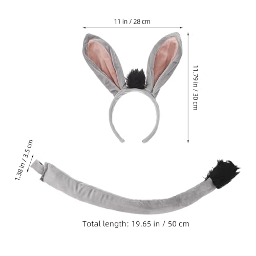 CLISPEED Esel Ohren Stirnband Weiches Kunstpelz Zubehör für Kleinkinder Niedliches Kostüm accessoire für Halloween Karneval Party Bühnenauftritte und Verkleidungen von CLISPEED