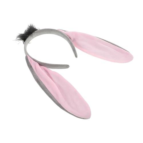 CLISPEED Eselohren Stirnband Realistische Esel Kopfbedeckung Lustiges Kostümzubehör für Halloween Cosplay Partys Leicht und Design für Erwachsene und Kinder von CLISPEED