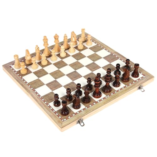 CLISPEED Faltbares Schachspiel in Leichtes Sicheres Brettspiel für Stabiles Design mit Glatten Kanten für Familie Reisen und Freizeitspaß CLISPEED Faltbares Schachspiel in Leichtes Sicheres Brettspiel für Stabiles Design mit Glatten Kanten für Familie Reisen und Freizeitspaß von CLISPEED