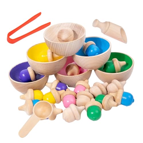 CLISPEED Farbenfrohes Sortierspielzeug für Kleinkinder Farbklassifikationsbecher mit Gyroskopen Fördert Feinmotorik Hand Augen koordination und Farbenerkennung Pädagogisch Geeignet für von CLISPEED
