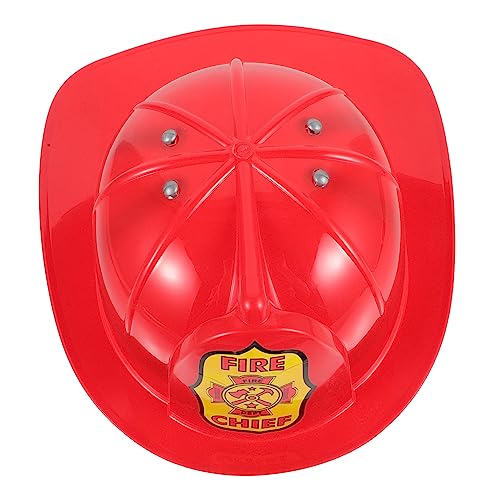 CLISPEED Feuerwehrmann Helm für Plastik Feuerwehrhut für Rollenspiele Karneval Halloween und Kostümpartys Kreatives Zubehör für Feuerwehr Cosplay und Themenpartys Einheitsgröße von CLISPEED