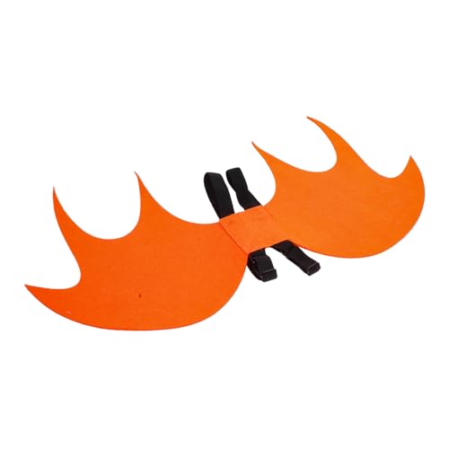 CLISPEED Fledermausflügel für Leichte Kostümflügel aus Eva für Halloween Rollenspiel und Partys Orangefarbene Dekoration für Jungen und Mädchen Jahre von CLISPEED