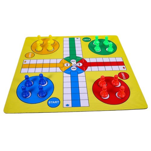 CLISPEED Fliegendes Schachspiel Tragbares Ludo Brettspiel mit Leichtem Verschleißfestem Material Kreatives Design Praktisches Reisespiel für Familie und Freunde von CLISPEED