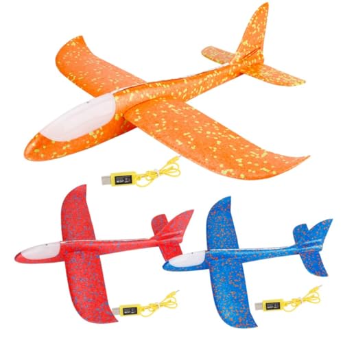 CLISPEED Fliegendes Segelflugzeug aus mit LED Lichtern in Flugzeugkopf und Rumpf Leichter Flexibler Wurfgleiter für Ab Jahren Fördert Beobachtung und Orientierungsspiel CLISPEED Fliegendes Segelflugzeug aus mit LED Lichtern in Flugzeugkopf und Rumpf Leichter Flexibler Wurfgleiter für Ab Jahren Fördert Beobachtung und Orientierungsspiel von CLISPEED