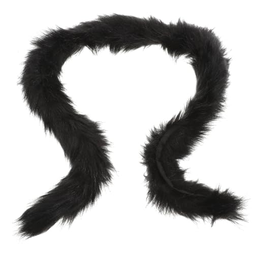 CLISPEED Fluffy Kunstpelz Boa Schwarz Flauschige Stola Flaum Elegantes Damen Kostüm Accessoire für Halloween Weihnachtsfeier Maskerade Karneval Party von CLISPEED