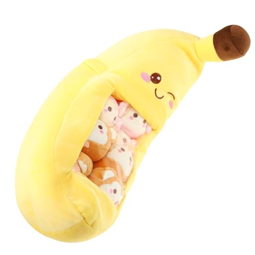 CLISPEED Fluffy Plüsch Banane Kuscheltier mit Abnehmbarem Mini Weiches Obst Kissen für Mädchen Jungen Niedliches für Geburtstag Party Dekoration Teiliges CLISPEED Fluffy Plüsch Banane Kuscheltier mit Abnehmbarem Mini Weiches Obst Kissen für Mädchen Jungen Niedliches für Geburtstag Party Dekoration Teiliges von CLISPEED