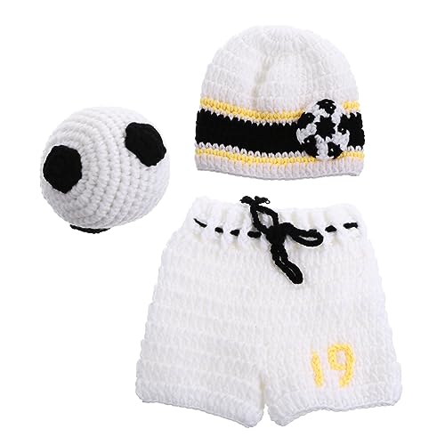 CLISPEED Fotokostüm Neugeborene Handgestrickte Kurze Hose und Mütze Farbenfrohe Fotorequisiten für Jungen und Mädchen Bequemes Material für Fotoshootings und Babypartys von CLISPEED