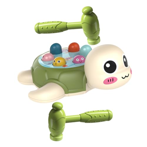 CLISPEED Fröhliches Klopfspiel Whack Tortoisenspiel mit Buntem Cartoon Design Doppelte Hämmer Fördert Reaktionsfähigkeit und Farberkennung Langlebiges Lernspielzeug für Kleinkinder von CLISPEED