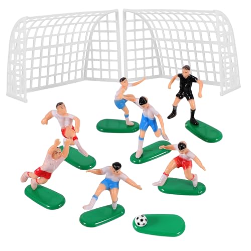 CLISPEED Fußballspieler Figuren Tortenaufleger Tore Spieler Schiedsrichter Kindergeburtstags Dekoration Fußball Torten Dekoration für Drinnen und Draußen Langlebig und Leicht für Kreative von CLISPEED