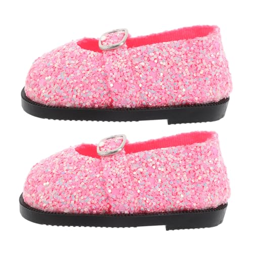 CLISPEED Glänzende Puppenschuhe mit Pailletten Miniaturschuhe für Puppen Elegantes Design Strapazierfähige Schuhe als Puppenzubehör für Schickes Dress Up von CLISPEED