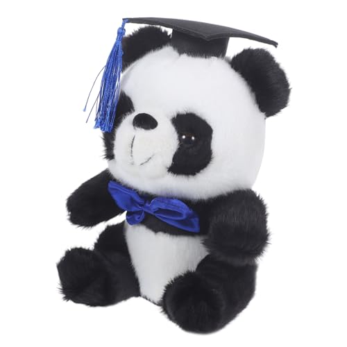 CLISPEED Graduation Panda Kuscheltier mit Doktorhut und Kostüm Weiches Plüschstofftier Niedliches zur Abschlussfeier Dekoratives Partyspielzeug für Absolventen Sichere Materialien von CLISPEED
