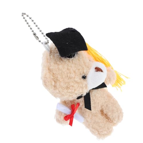 CLISPEED Graduationsbär Plüschtier mit Doktorhut Weiches Mini Kuscheltier DIY Partydekoration Abschlussfeier für Schüler und Studenten von CLISPEED