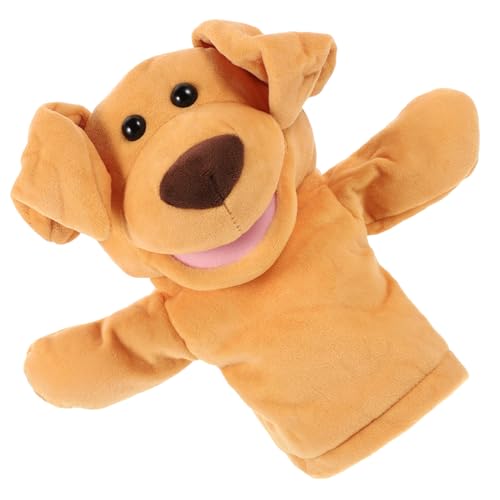 CLISPEED Große Hund Handpuppe Plüsch Stofftier mit Beweglichem Mund Handspielzeug Kreatives Rollenspiel für Familie und Kasperletheater von CLISPEED