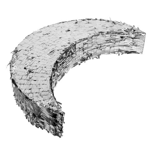 CLISPEED Große Silberne Mond Piñata Dekorative Party Spiel Deko für Geburtstagsfeiern Robustes Papiermaterial Einfach zu Befüllen für Festveranstaltungen von CLISPEED