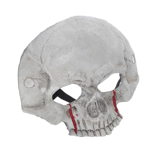 CLISPEED Halbmaske Schädel aus Schaumstoff Atmungsaktiv mit Belüftung Gruseliges Halloween Kostümzubehör für Cosplay Piraten und Gothic Mottopartys Komfortabel und Vielseitig Einsetzbar von CLISPEED