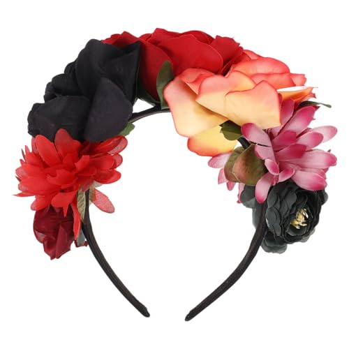 CLISPEED Halloween Haarband mit Rosenblüten Eleganter Kopfschmuck für Partys Hochwertiges und Angenehmes Material Urlaubsfeiern und Unvergessliche Fotos von CLISPEED