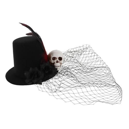 CLISPEED Halloween Haarschmuck mit Schleier und Schädel Vintage Mini Hut für Damen für Karneval und Kostümpartys CLISPEED Halloween Haarschmuck mit Schleier und Schädel Vintage Mini Hut für Damen für Karneval und Kostümpartys von CLISPEED