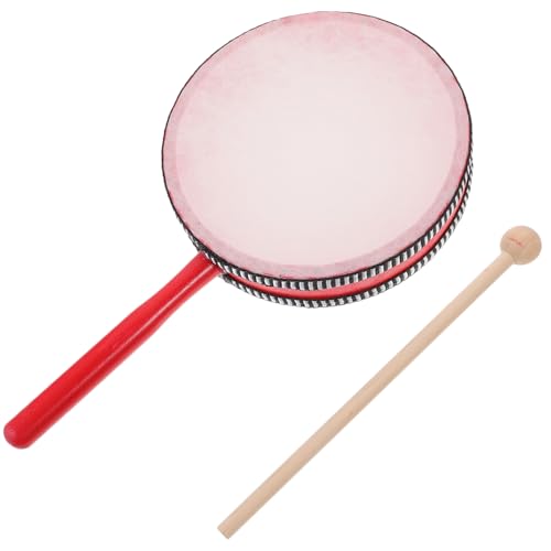 CLISPEED Hand Percussion Instrument Holz Handtrommel mit Schlägel Schlagzeug für Rhythmuslernen Strapazierfähiges Musikinstrument für Jungen und Mädchen Fördert Motorik und Hörvermögen von CLISPEED