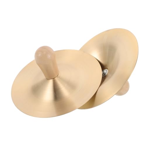 CLISPEED Handbecken Kupfer Mini Fingerzimbeln mit Holzgriff Ergonomisch für Tanz Musikunterricht und Percussion Kindergarten und Zuhause CLISPEED Handbecken Kupfer Mini Fingerzimbeln mit Holzgriff Ergonomisch für Tanz Musikunterricht und Percussion Kindergarten und Zuhause von CLISPEED